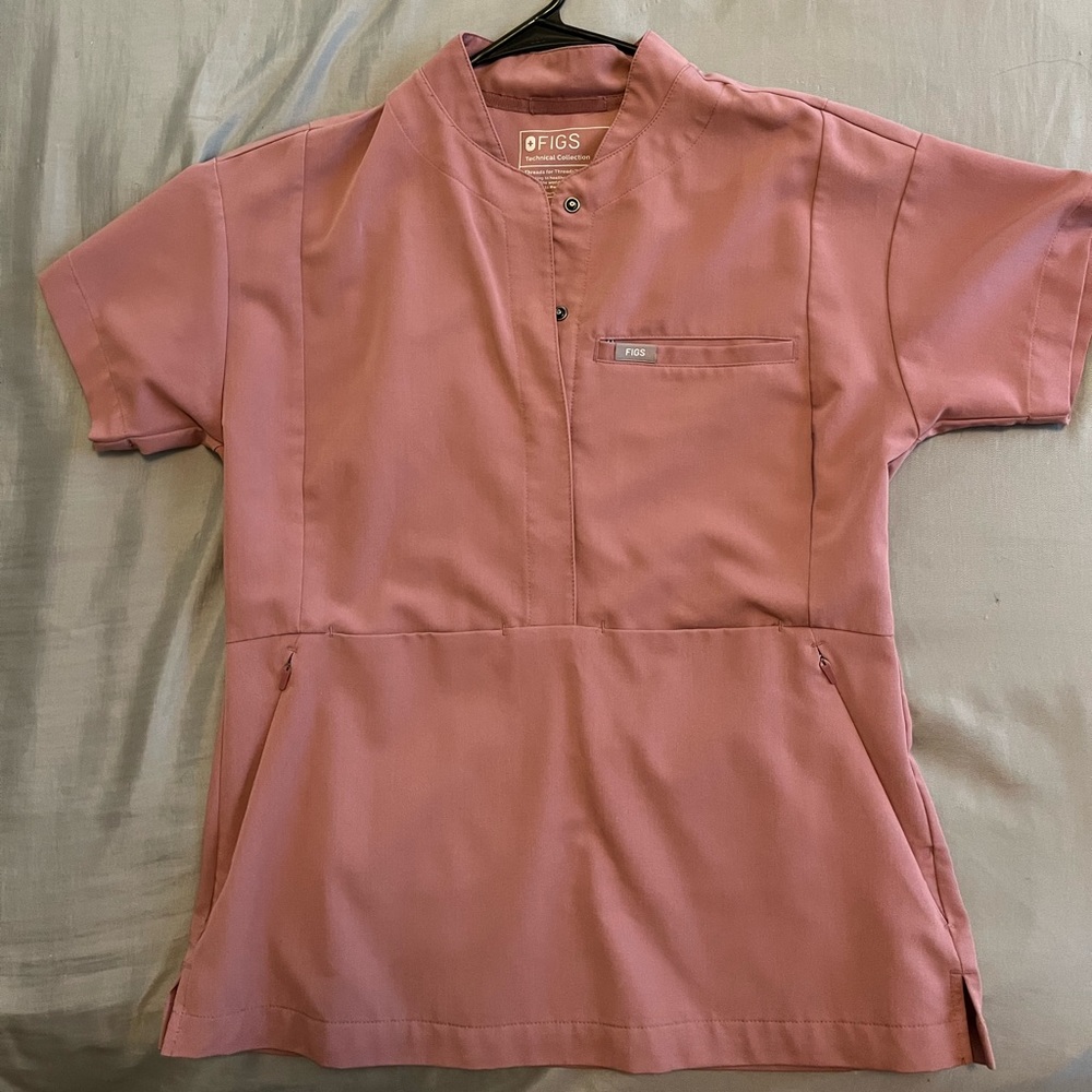 FIGS MINERAL MAUVE TUNIC TOP SIZE SMALL